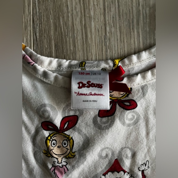 Hanna Andersson Girls The Grinch Dr. Seuss Collection Pajama Dress - Size 12 - Picture 3 of 6